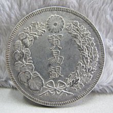 二手舖~ NO.6 大日本明治九年貿易銀銀幣錢幣古幣高仿| Yahoo拍賣