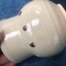 宋朝影青鼓丁瓷罐，高8.5公分口徑7.1公分貼花瓷器磁器收藏唐三彩