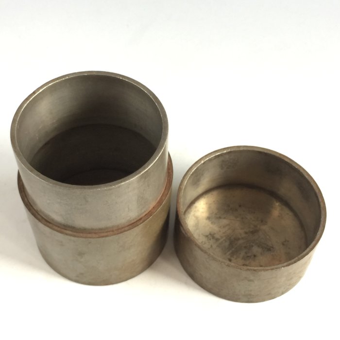 松果坊】日本煎茶道具古錫器筒形錫茶入錫茶葉罐錫茶筒錫茶倉老錫