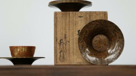 中皿 染付 雲龍 仙人 書 花弁皿 花形皿 中国骨董 銘 2枚