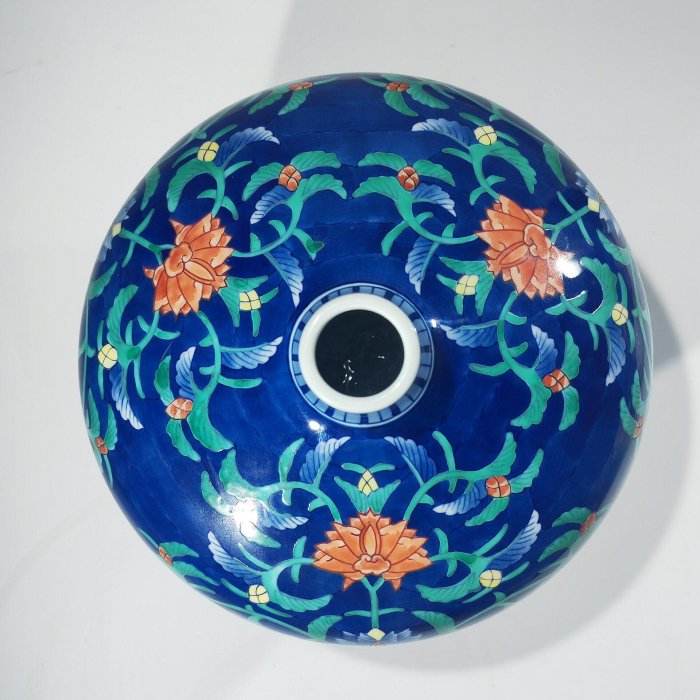 日本有田池田視行花卉花瓶中古美器瓶口直徑3.5 肚徑22 高22cm 原盒原例