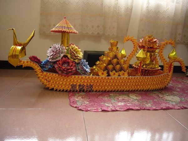 鳳馨緣紙藝 R109 (((往生法船/龍船))) 招財 祈福 還願 祝壽 敬神 祭祖 貢品 補運 祭改 法會
