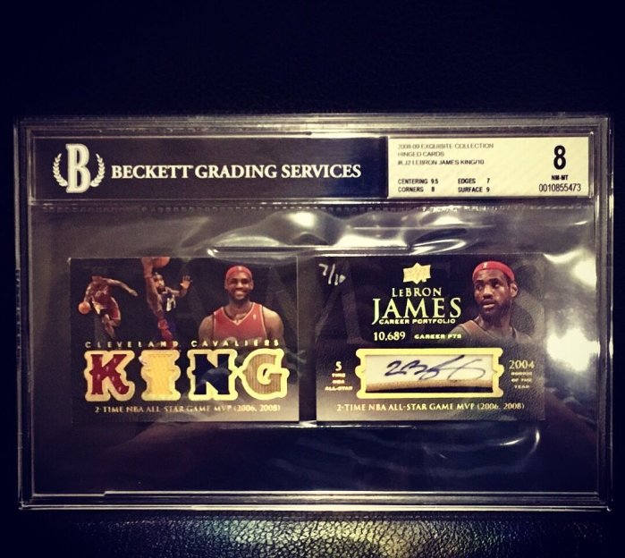 Exquisite 木盒Lebron James簽名卡明星賽五色球衣Patch限量10張BGS鑑定簽名10分！！！POP1