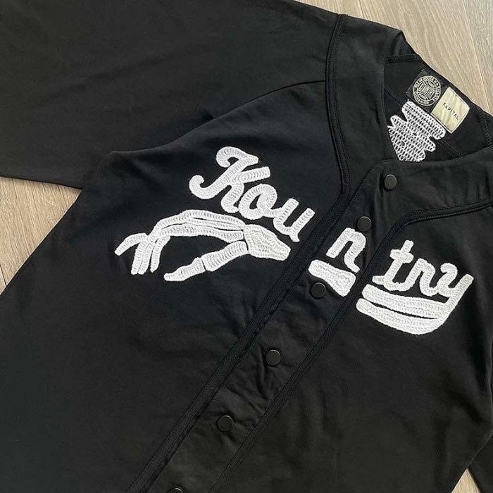 kapital Kountry 平田和宏日系休閒骨頭刺繡字母寬鬆棒球短袖襯衫