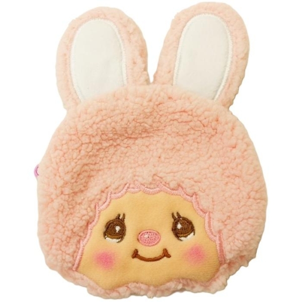 【震撼精品百貨】monchhichi 夢奇奇~日本 夢奇奇珠釦零錢包-粉兔子*05228