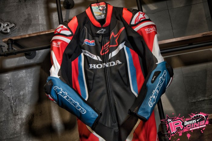 Suit Alpinestars Honda Gp Pro V2 GP-R7 1PC Leather Suit White