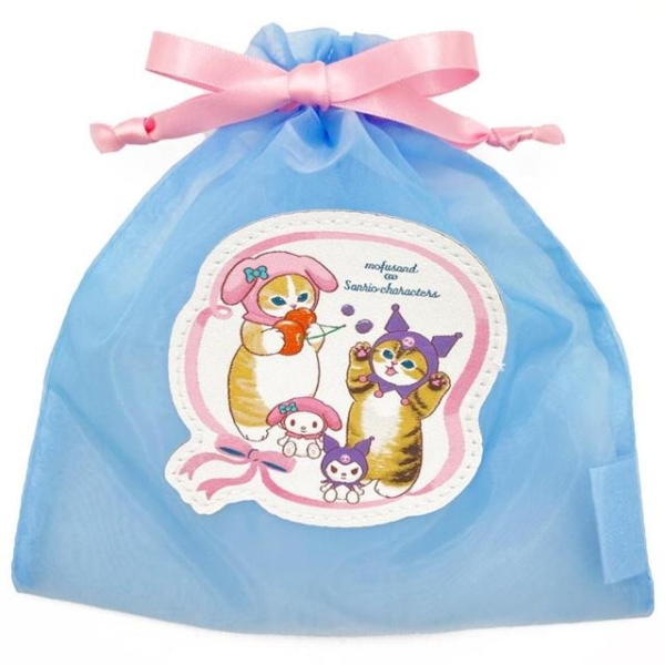 小禮堂 Sanrio 三麗鷗 x Mofusand 貓福珊迪 束口收納包 (聯名款)