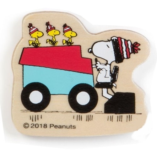 asdfkitty*SNOOPY史努比 開車 木製磁鐵 冰箱貼 裝飾磁鐵-日本正版商品