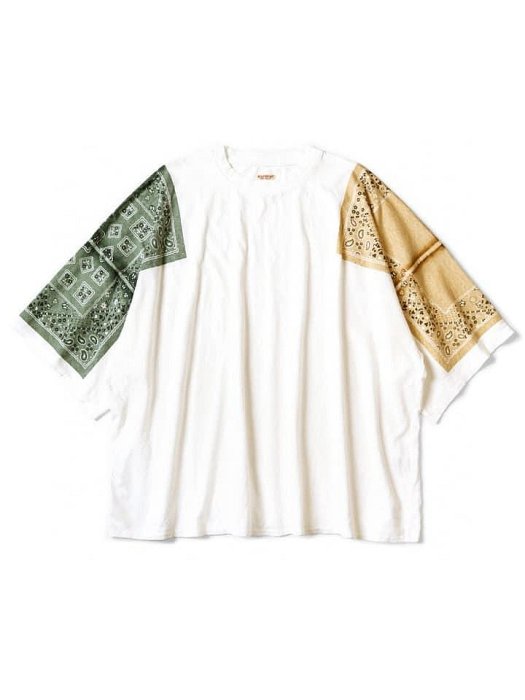 KAPITAL 平田和宏デザイン 天竺コットン 花柄刺繍 Tシャツ ブルー KAPITAL 平田和宏 花柄刺繍 天竺コットンTシャツ ブルー 3