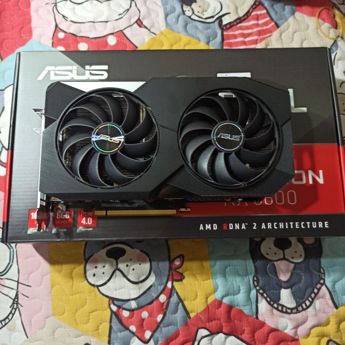 華碩RX6600-8G顯示卡/2022出廠保固內/崩盤出清/冷氣房今年4月上機一上就崩盤現買現虧出清價！一次最多買3張！