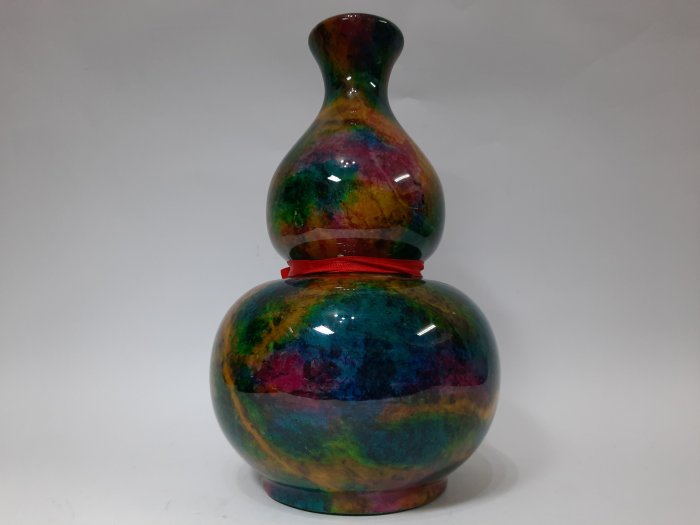 一品家專賣店** 七彩玉花蓮七彩玉花瓶七彩玉葫蘆#337 | Yahoo拍賣