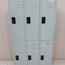 辦公家具◎百豐悅二手傢俱-二手 辦公OA 88公分六門置物櫃 員工櫃 內務櫃 湖口二手家具 寶山2手家具
