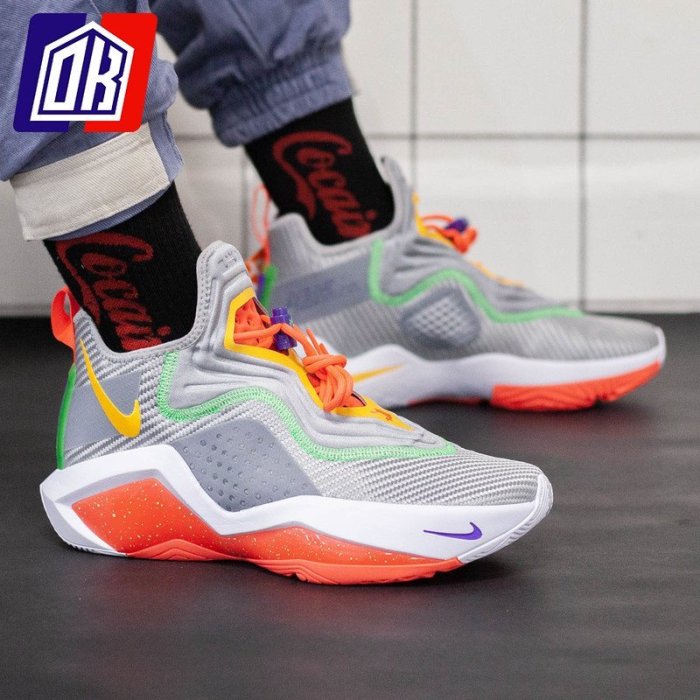 CodE= NIKE LEBRON SOLDIER XIV EP 網布氣墊籃球鞋(灰)CK6047-001 14