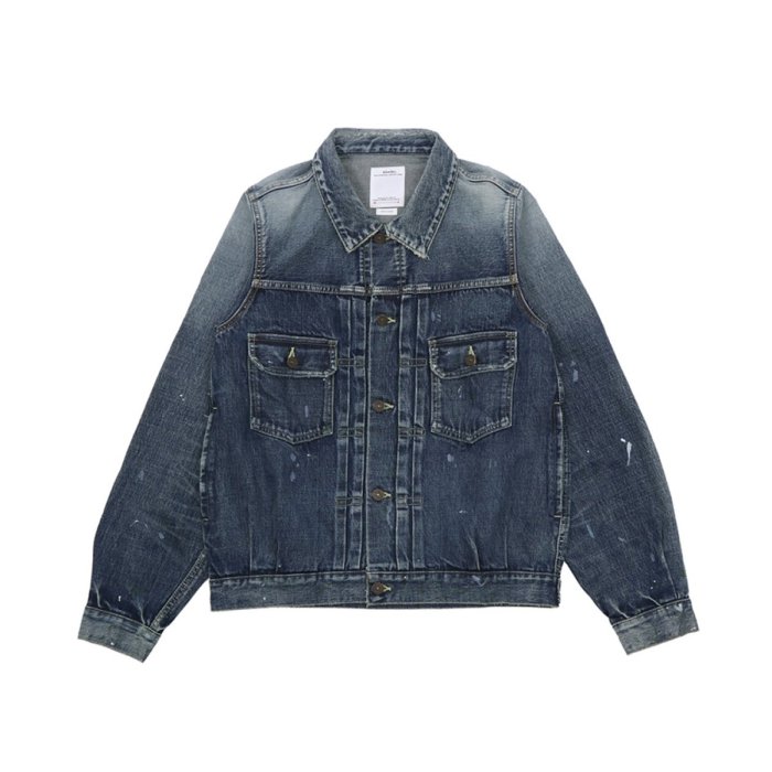 ★VISVIM 2018a/w SS 101 JUMBO DAMAGED(3) 希望商店】VISVIM SS 101 JKT JUMBO DAMAGED 18AW 潑漆油污水洗牛仔
