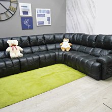 台北二手家具 百豐悅 新北二手傢俱-二手 黑色半牛皮沙發 320公分 L型沙發 客廳沙發 板橋二手家具推薦 內湖二手家具
