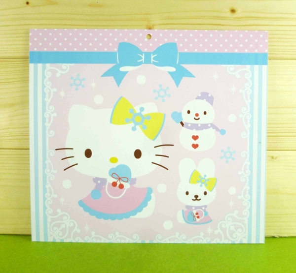 【震撼精品百貨】Hello Kitty 凱蒂貓~雙面卡片-粉雪人