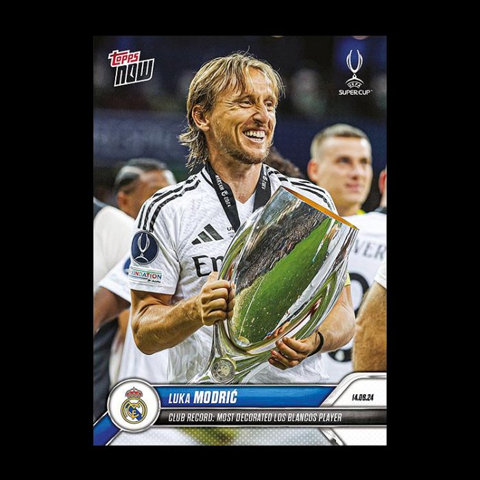 Luka Modrić - 24/25 UCC TOPPS NOW® Card 4 - 魔笛27座獎盃寫下皇馬歷史紀錄
