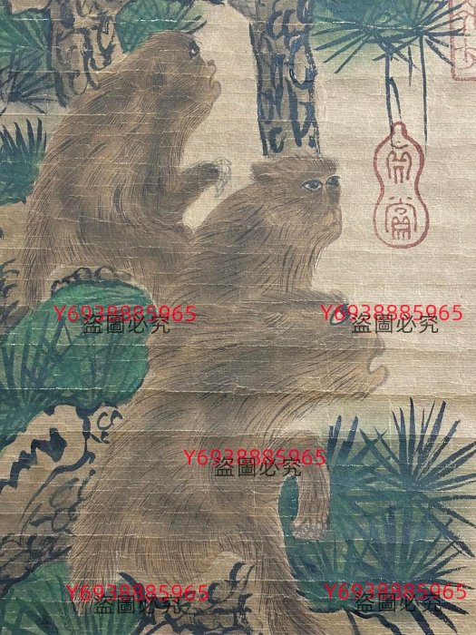 代號TZ279《郎世寧動物》三尺中堂手繪作品畫心材質：宣紙裝裱尺寸：長