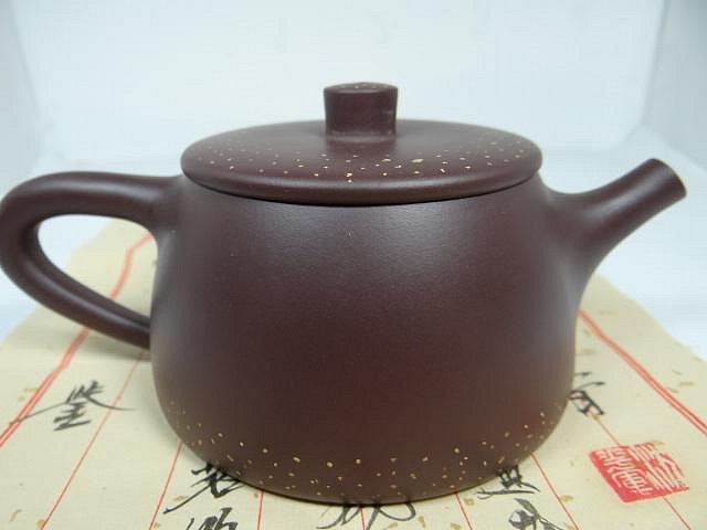 民興茶莊】宜興紫砂壺正品高瓢壺國工藝師沈華軍.全手工製.原礦紫茄泥