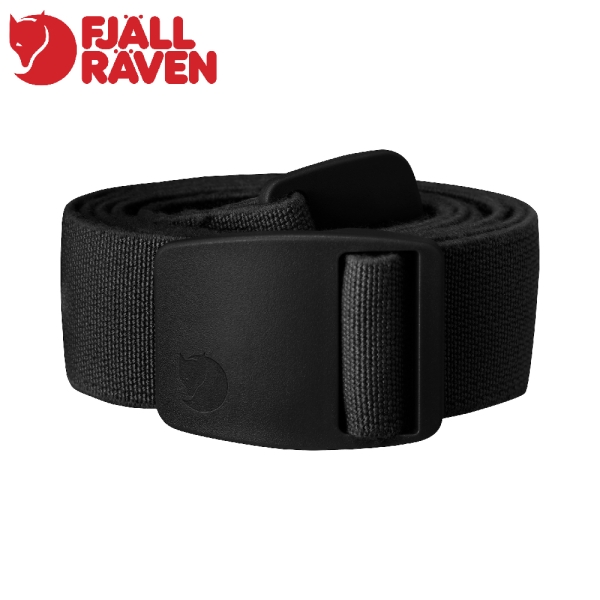 【Fjallraven 小狐狸 Keb Trekking 彈性皮帶《黑》】F77316/腰帶/腰帶環/釦帶/運動腰帶