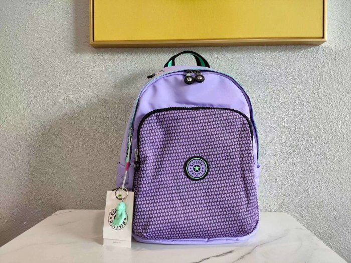 鑫森凱莉代購 Kipling Anna Sui Active 聯名系列 KI7610 活力網眼紫拼接 中型後背包 預購