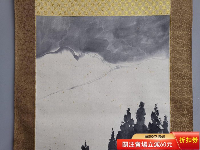 日本回流日本著名畫家小林五浪（1925-2005）《雪景圖》 （手繪古董收藏