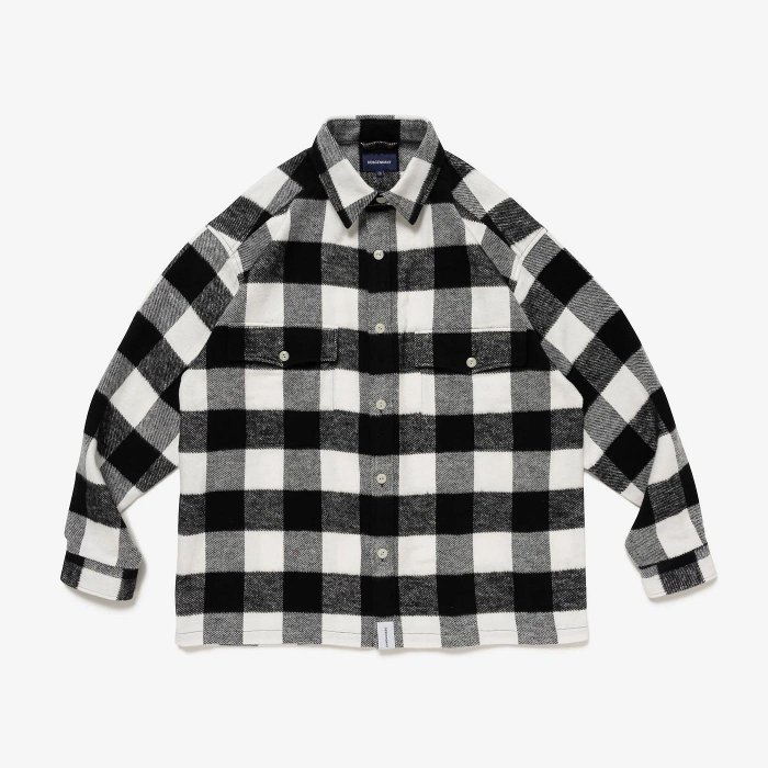DESCENDANT⁄VANING CHECK LS SHIRT (BROWN)