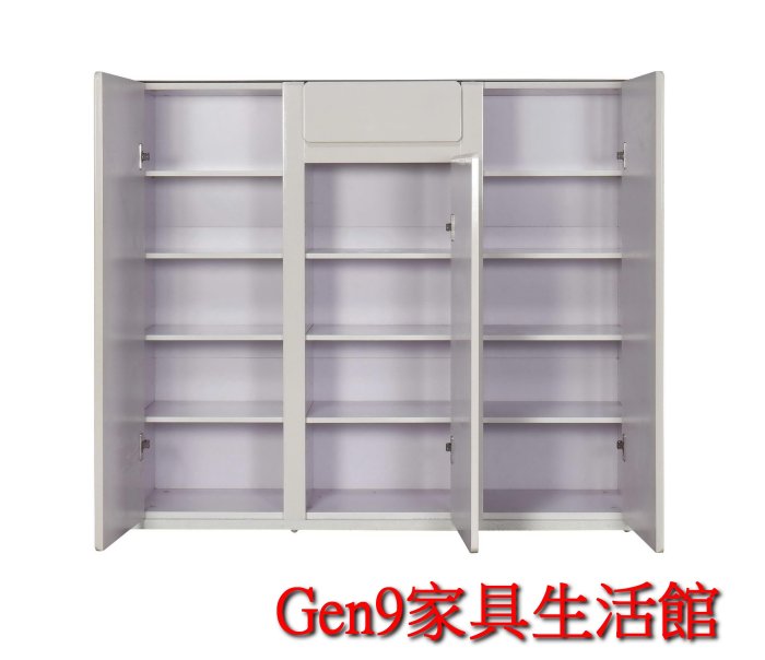 Gen9 家具生活館..絲特拉4x3.5尺玻璃單抽鞋櫃-ZX:381-2..台北地區免