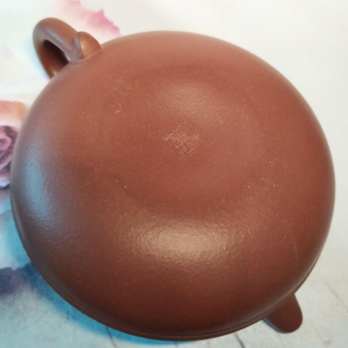 大人気，低価】 0706-10 朱泥急須 蓋裏刻建芳 底款刻