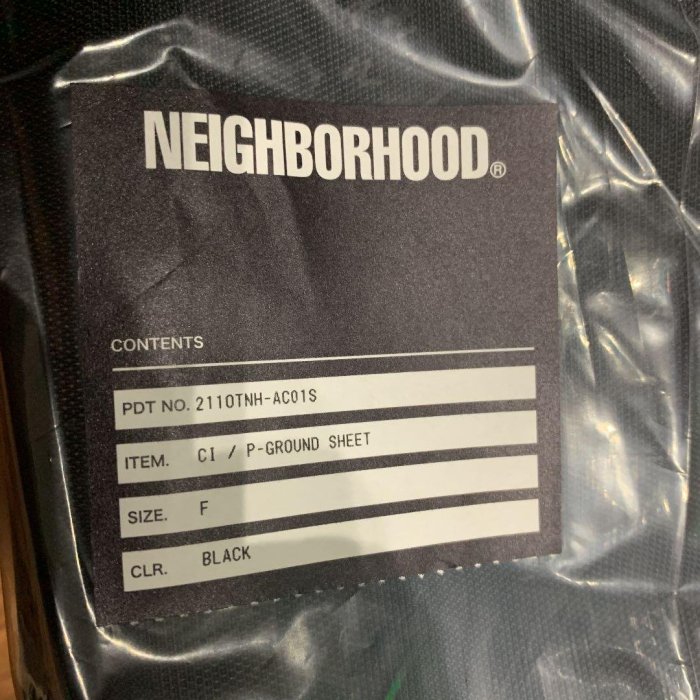 希望商店】NEIGHBORHOOD CI / P-GROUND SHEET 21SS 露營防水防塵野餐地