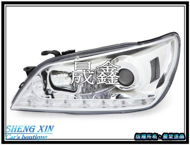 《晟鑫》全新 LEXUS IS200 IS300 凌志 01~05年 雙功能 LED燈眉 晶鑽魚眼大燈 對應原廠HID