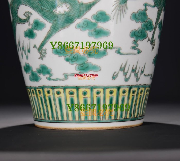 舊藏清光緒粉彩龍紋梅瓶尺寸：32×185207 瓷器粉彩琺瑯【南小瓷