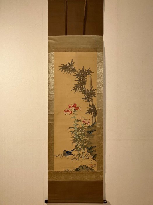 梅逸亮創作百合花絹本工筆畫壸心46.4cm 全幅65cm 花鳥國畫繪畫| Yahoo拍賣