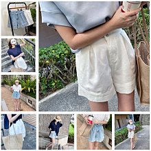 ＊EBO_KR＊韓 【盛夏最美壓軸衝量主打】季末獨家衝量優惠$790→659 後鬆緊雙釦瘦瘦腿裙感牛仔挺版短褲