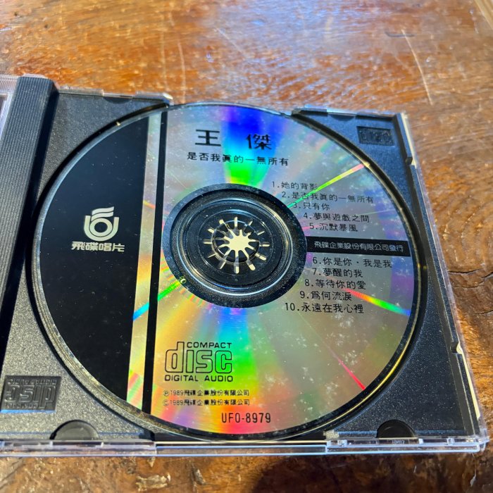 【黑膠報報-CD】*飛碟*王傑 是否我真的一無所有(1989)-19 | Yahoo拍賣