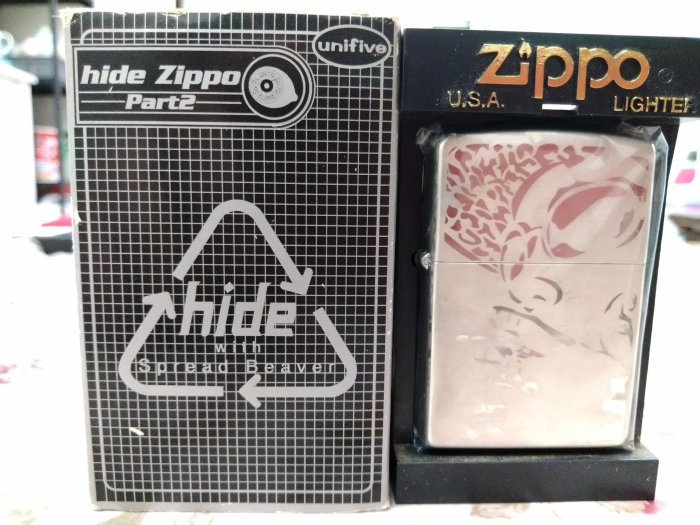 hide zippo  新品未使用　X JAPAN 初版2002~2003年x japan hide zippo稀有絕版品難入手皆未使用品