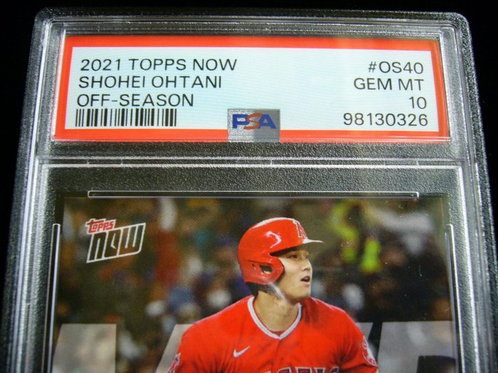 大谷翔平漂亮2021年度MVP經典時刻紀念鑑定卡2021 Topps Now MVP PSA 10