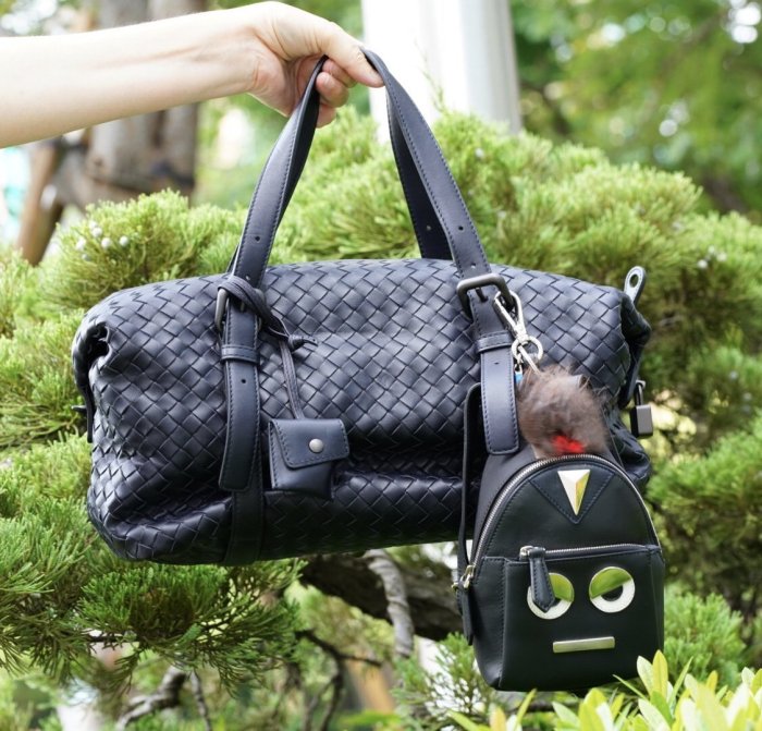 Bottega Veneta 272801 Woven Boston Bag 小羊皮編織包