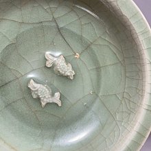 南宋龍泉雙魚盤灰胎梅子青釉典藏級古瓷大開門收藏珍品古董瓷器| Yahoo拍賣