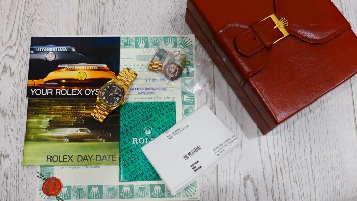 【美好時光】ROLEX勞力士罕見近庫存新品品相18038盒單全金字塔面超美品!( 1803 18238參考)