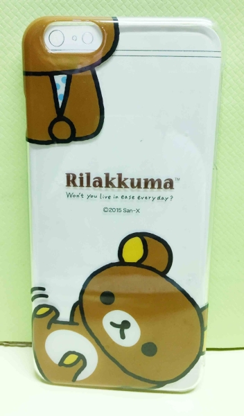 【震撼精品百貨】Rilakkuma San-X 拉拉熊懶懶熊~IPONE 6 PLUS手機殼-側躺圖案