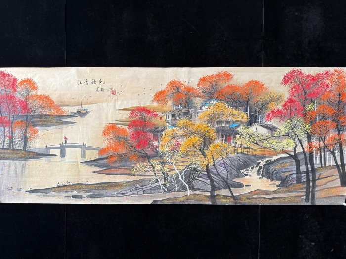 吴冠中 江南春色 三尺中堂 掛軸 70×173cm 証書付 吴冠中 江南春色 三尺中堂 掛軸 70×173cm 証書付 - メルカリ
