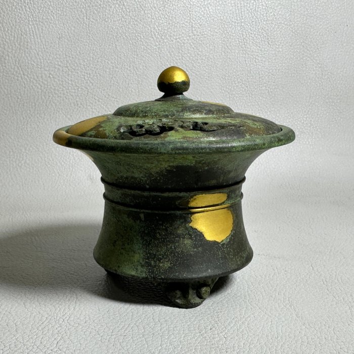 平安　秦蔵六造　塗金銅　塗金銅香炉　「瑞雲」　M　7105 四世 秦蔵六 塗金銅香炉 「瑞雲」 買取参考価格 | 高く売るなら六角堂