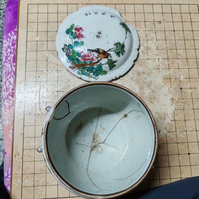 嚴選晚清民國花鳥粥罐，品相真實可驗，紋飾細膩珍藏佳品花卉鳥蟲風味