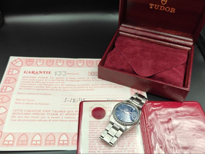 【美好時光】罕見盒單全特殊面ROLEX龍頭底蓋老TUDOR帝舵Daydate 94510 唯一勞血統鋼款DD!