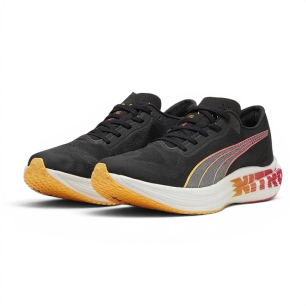 PUMA 慢跑鞋 DEVIATE NITRO ELITE 2 黑橘 碳板 運動鞋 男 30969501