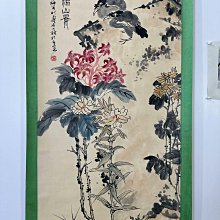 潘天壽】花鳥四尺中堂畫帶雜志純手繪作品裝裱尺寸:207*74cm左右畫芯