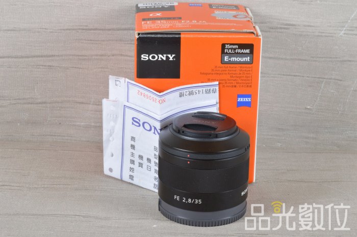 台中品光數位】SONY FE 35mm F2.8 ZA SEL35F28Z FOR E-MOUNT