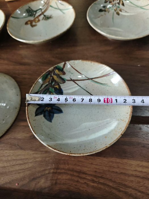 加藤幸兵衛鐵繪五盤，日本古美術珍藏，嶄新未使用茶具，京燒回流精品