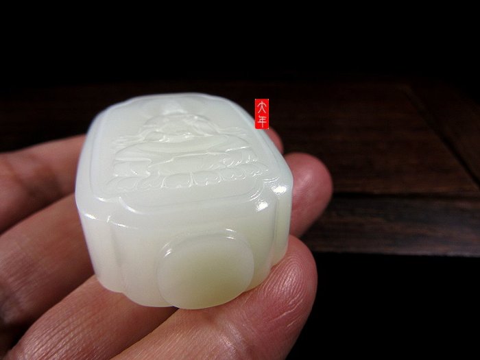 美玉共賞)超凝脂的羊脂玉觀音吉祥如玉鼻煙壺【大年和闐玉南京店